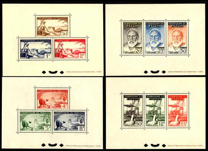 Blocs dentelés timbres poste