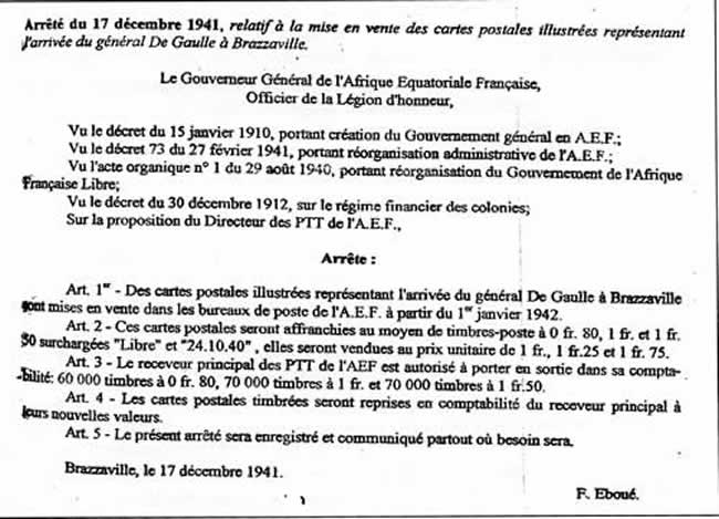 Arrêté concernant les CP de Gaulle