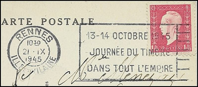OMEC Flier Journée du timbre ddans tout l'empire Rennes