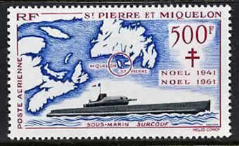 Débarquement du Surcouf à saint-Pierre et Miquelon