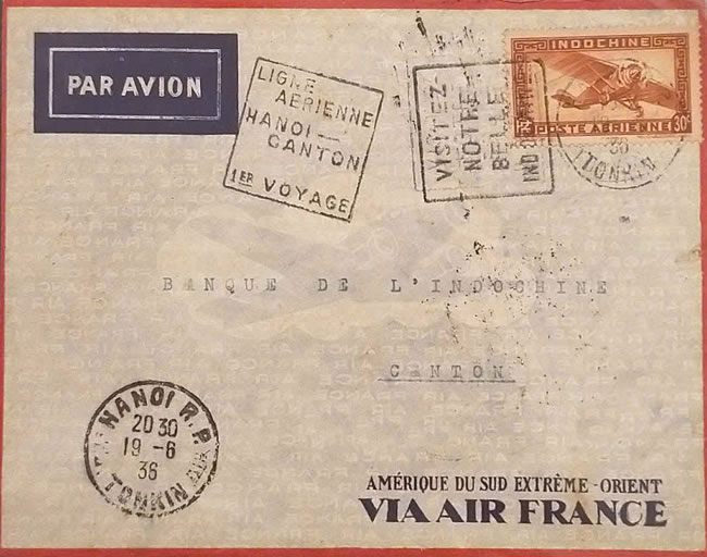 nouvel essai vol Hanoi canton juin 1936