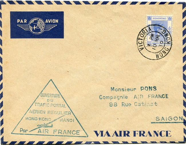 Premier régulier Hong Kong Hanoi par air France