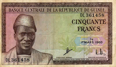 Billet en francs guinéens