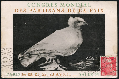 Carte du Congrès Mondial de la Paix à Paris