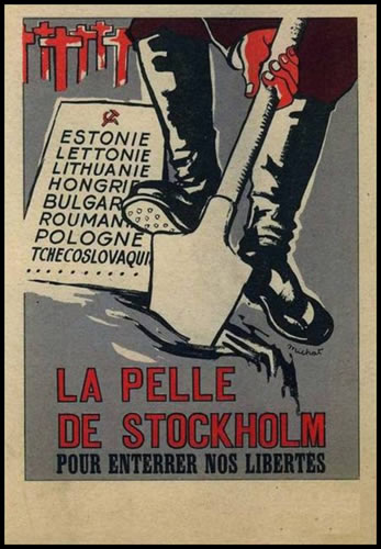 Carte Postale de contre-propagande La Pelle de Stockholm