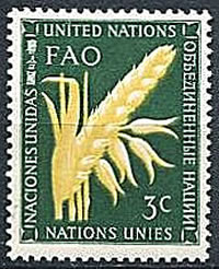 Timbre Nations-Unies FAO