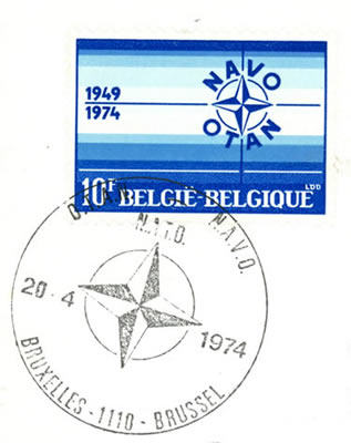 FDC Timbre belgique OTAn 1974 obli Bruxelles -Brussel
