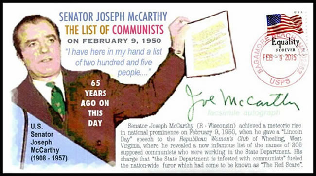 enveloppe souvenir de McCarthy