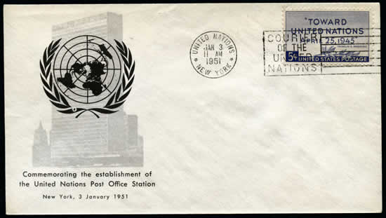 ouverture du bureau de poste de l'ONU