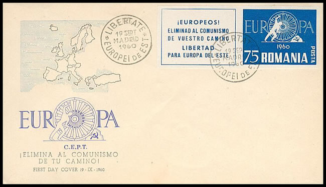 simili FDC du simili-timbre EUROPA de 1960