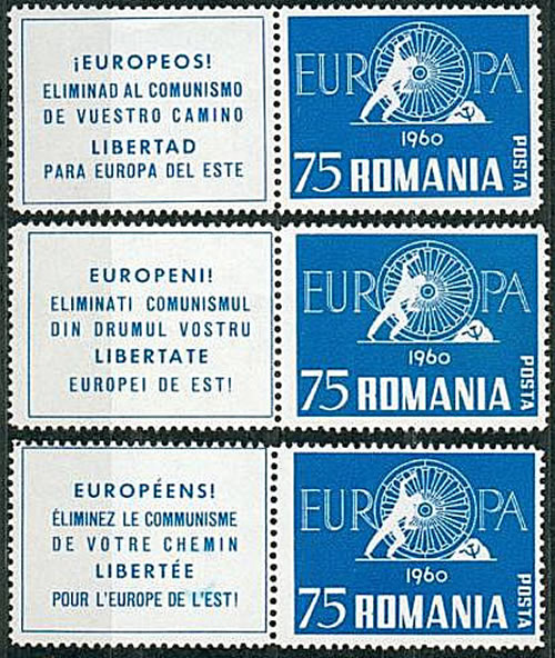 Roumanie similitimbres europa de propagande anti-communiste-1960
