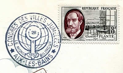 Congrès de la Fédération Mondiale des Villes Jumelées à Aix-les-Bains 1957
