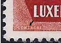 Europa 1956 Luxembourg lettre Z à l'envers