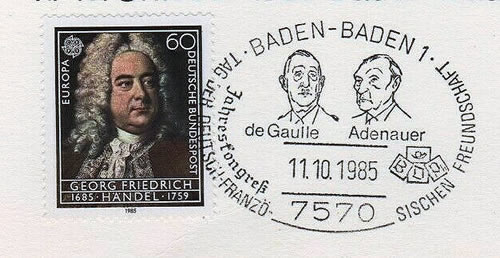 Baden-Baden amitié franco-allemande 1985