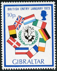 Entrée de Gibraltar dans la CEE en tant que colonie britannique
