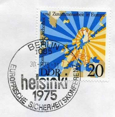 FDC Timbre DDR Helsinki 1975