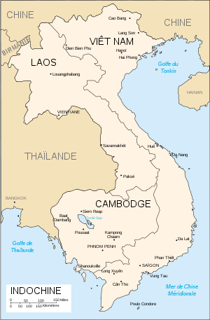 Carte de l'Indochine