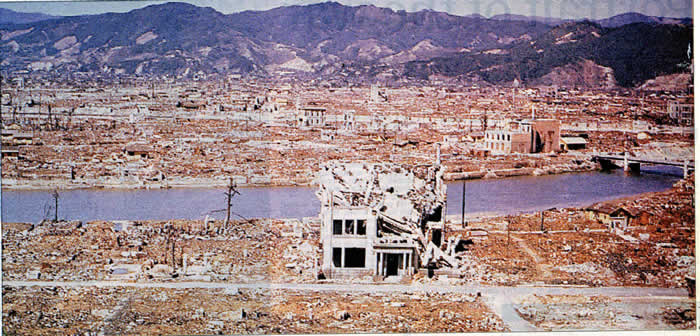 Vue Hiroshima six mois après la bombe