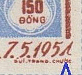 erreur 1951 au lieu de 1954 sur timbre Dien Bien Phu 150d