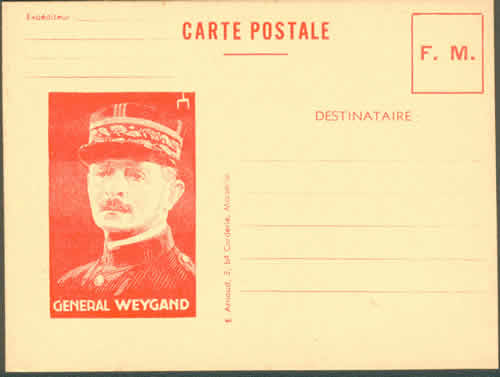 Carte FM général Weygand
