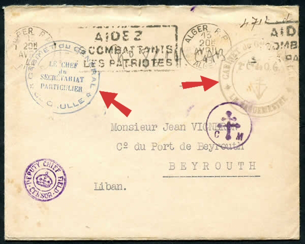 Lettre du Général de Gaulle à Alger
