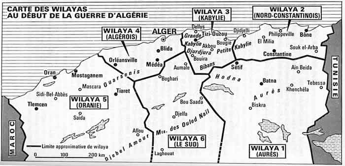 carte des Wilayas