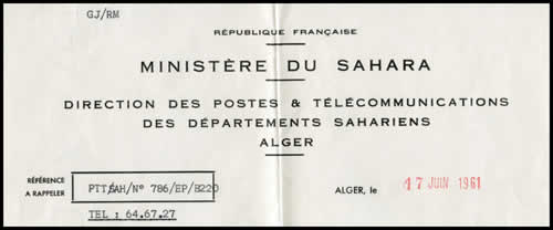 Lettre en-tête Ministère sahara